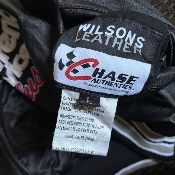 Vintage Dale Earnhardt Goodwrench Leather Jacket Men's Large NASCAR Racing